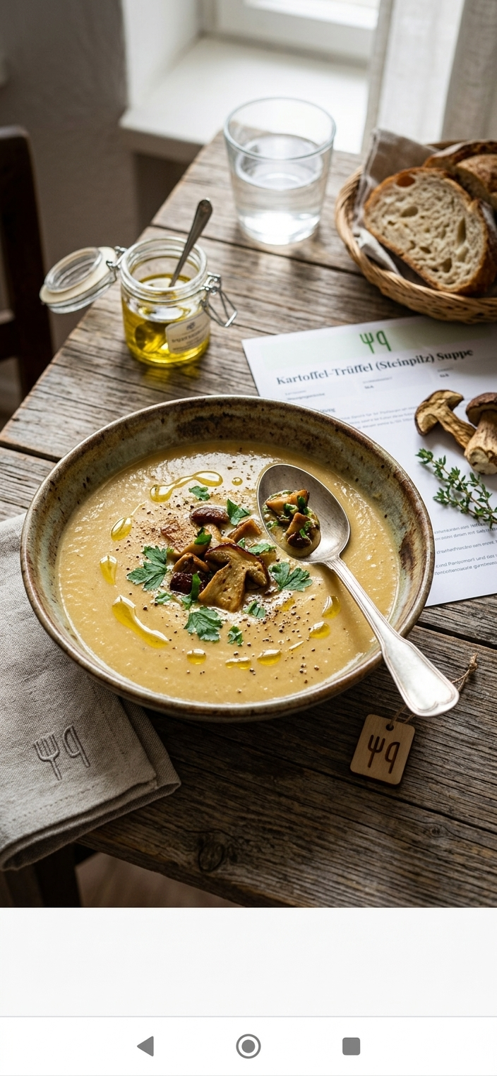Kartoffel-Trüffel (Steinpilz) Suppe